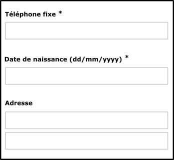 capture d’écran d’un formulaire auquel il manque un label